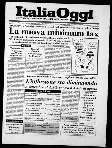 Italia oggi : quotidiano di economia finanza e politica